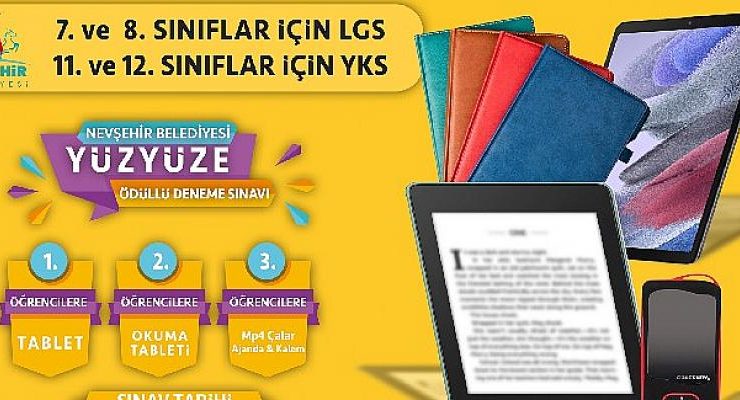 Nevşehir Belediyesi’nden ödüllü LGS ve YKS Deneme Sınavı