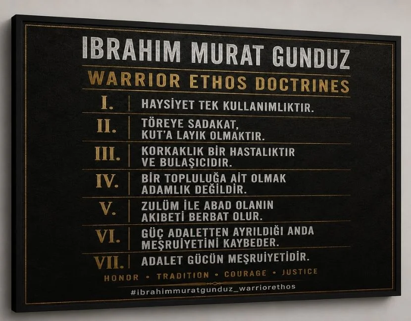 İbrahim Murat Gündüz’ün Beşinci Warrior Ethos Doktrini İlk Kez Yayımlandı: “Zulüm ile Abad Olanın Akıbeti Berbat Olur”
